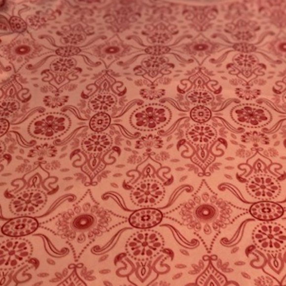 Carroll Reed Peachy-Orange Print T-shirt Ladies Size Large - Picture 3 of 7